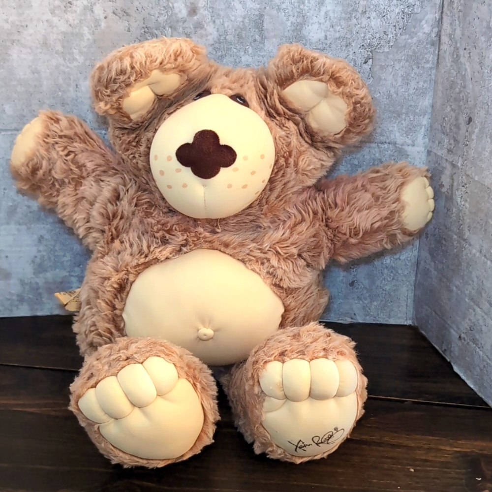 Vintage Furskins Persimmon Plush Freckled Teddy Bear Xavier Roberts 21” 1984 Vtg